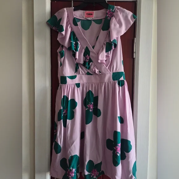 Kate Spade Grand Flora A-Line Dress in Mirage Pink Sz 6 - Picture 6 of 6